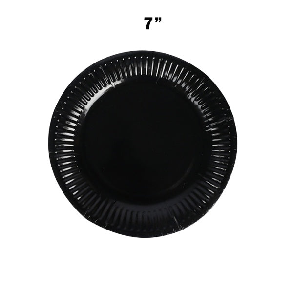 Paper Plates 7" Pk12 Black image 0