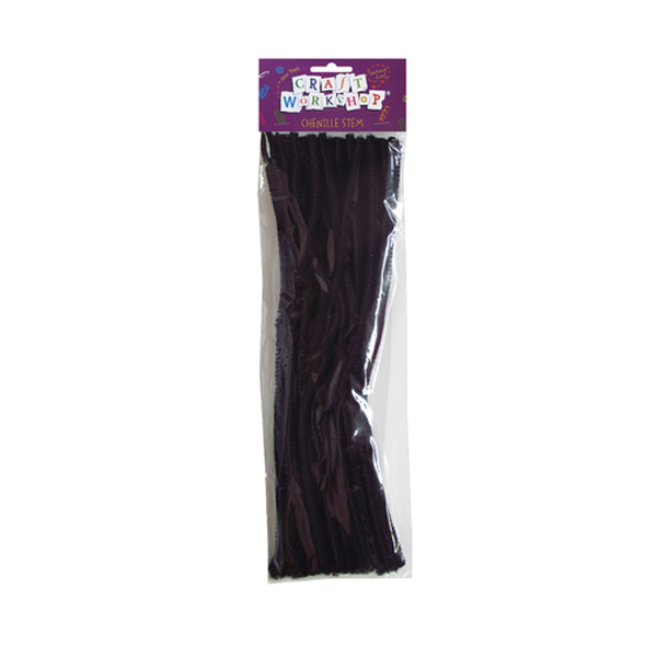 Craft Chenille Stems Black 50pcs image 0