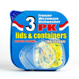 Square Containers w Blue Lids 3PC - 709ml image 0