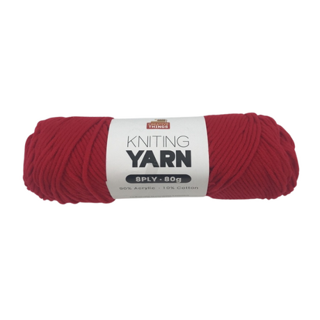 8PLY Knitting Yarn - 80G(RED) image 0