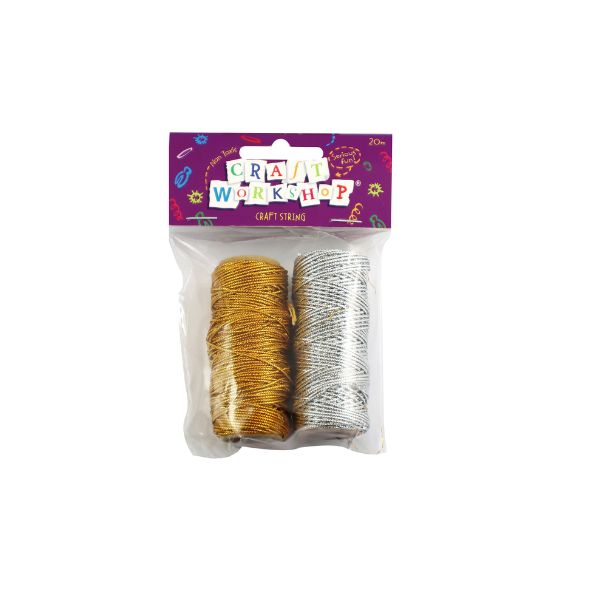 Craft Metallic String 2 Rolls 20m image 0