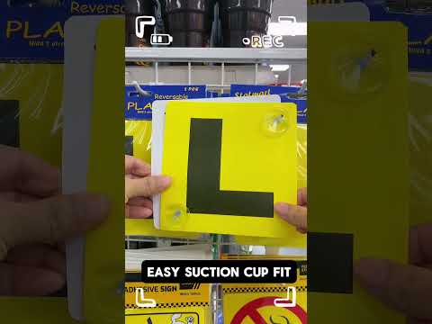 L Plate with Suction Cups – Learner Driver Sign NZ