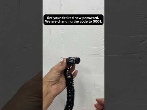 Lock Combination Spiral 4-Digit Black Stretches Up to 1.2m