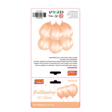 10pc Metallic Balloons 25cm - Champagne Gold