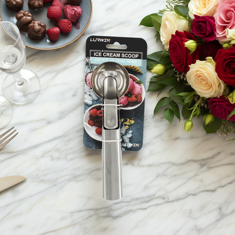 Stainless Steel Ice cream Scoop w trigger