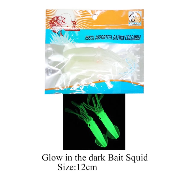 Glow in the dark Bait Squid Size:12cm - Two dollar things plus online store