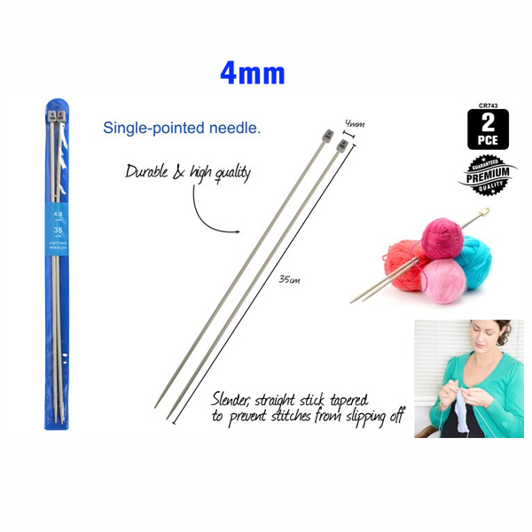 1pce Knitting Needles4mm x 35cm Two dollar things plus online store