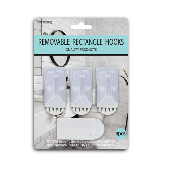 Plastic Rectangle Hooks removable L x3s - Two dollar things plus online ...